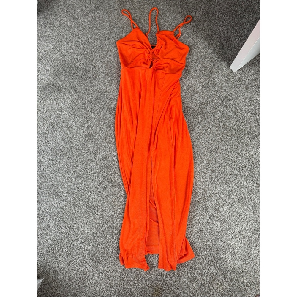 Elegant Orange Women's Dress